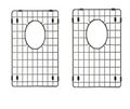 Double Bowl Kitchen Sink Bottom Two Grids, Racks, Protector 304 Stainless Steel (50/50, 13.25 L x 14 W)
