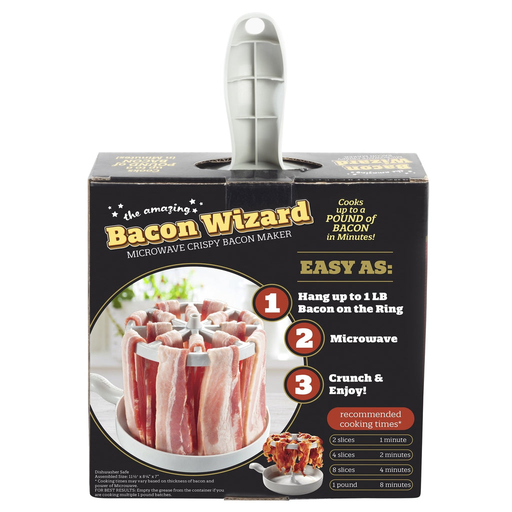 1PC Microwave Bacon Wizard Crispy Bacon Maker Crispier Healthier Quicker Results
