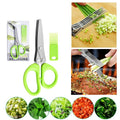 Multipurpose Kitchen Chopping Shear Herb Scissors Set with 5 Blades and Cover