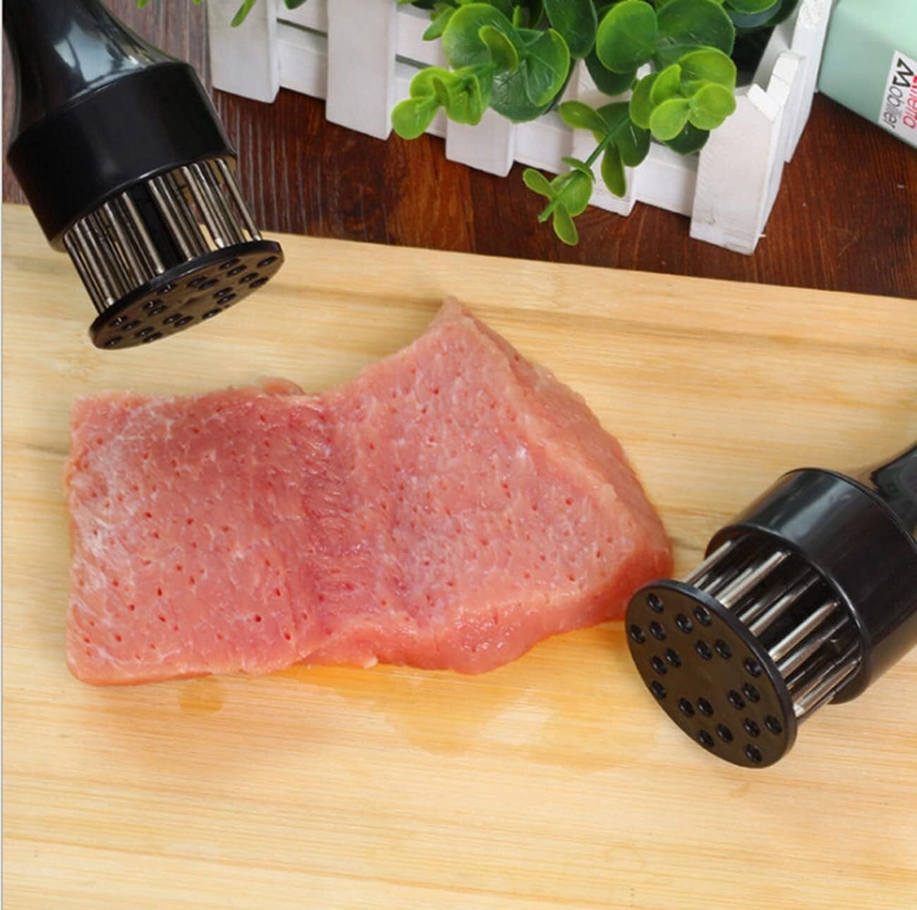 Meat Tenderizer Tool with 21 Ultra Sharp Stainless Steel Needle Dishwasher Safe