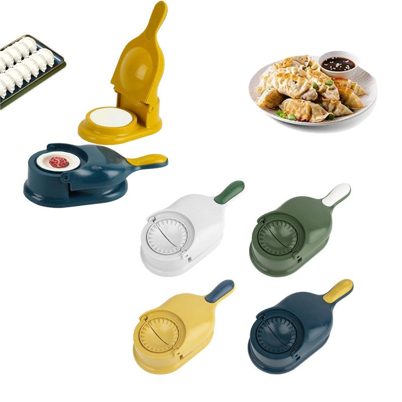 1 Pcs 2 In 1 Dumpling Maker Hand Press Dough Skin Mold with Spoon DIY USA