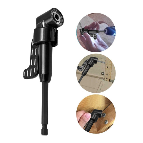 105° Right Angle Flexible Shaft Drill Bit Extension 1/4" Hex Socket Adapter Set
