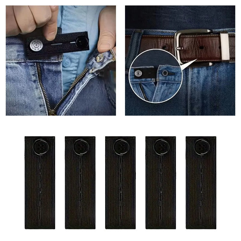 5 Pcs Elastic Waist Extender Button Pants Jeans Extender For Men Women