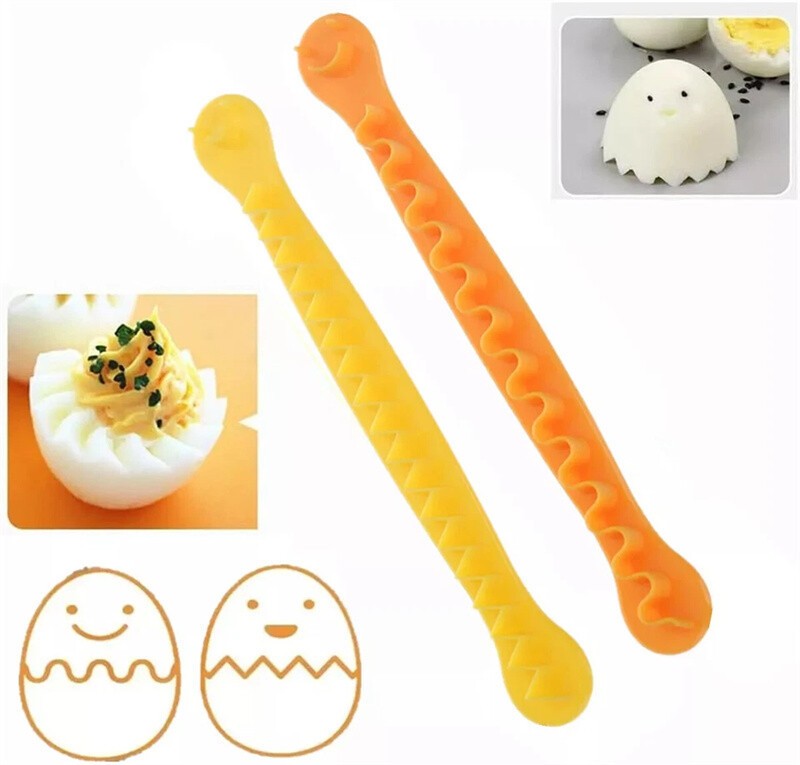 2pc Fancy Cooked Eggs Cutter Multi-Functional Household Fancy Cut Eggs Cutters