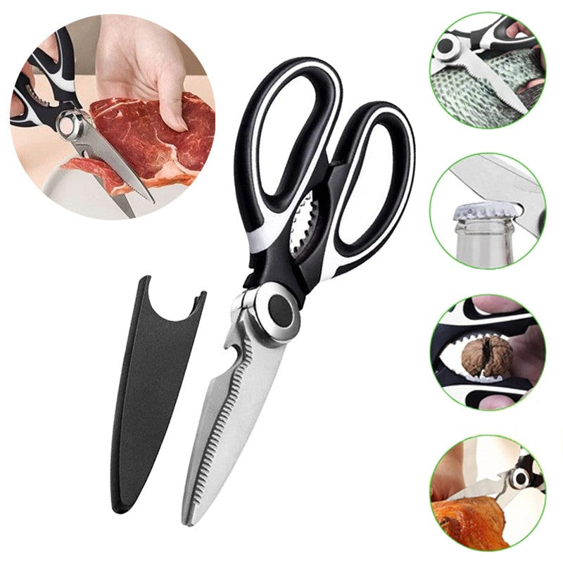Kitchen Shears Scissors Heavy Duty Stainless Steel for Meat Fish Chicken Bones