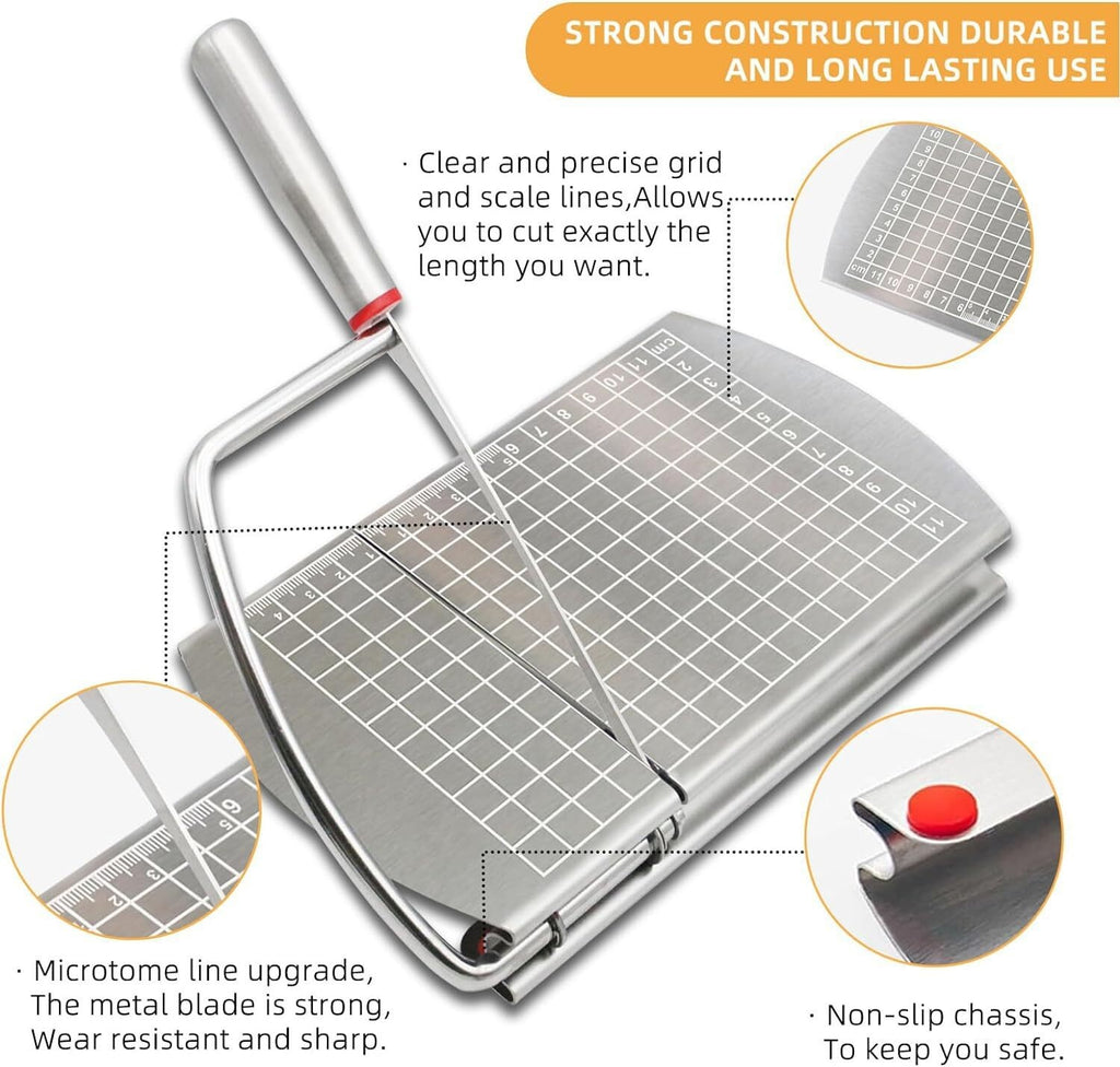 Cheese Cutter Board Stainless Steel Wire Slicer with Size Scale Kitchen Tool