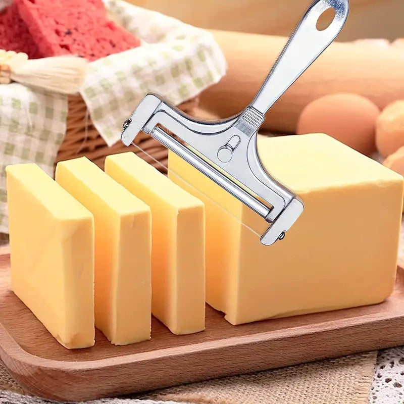 Wire Cheese Slicer Stainless Steel Adjustable Thickness Cheese Cutter Tool