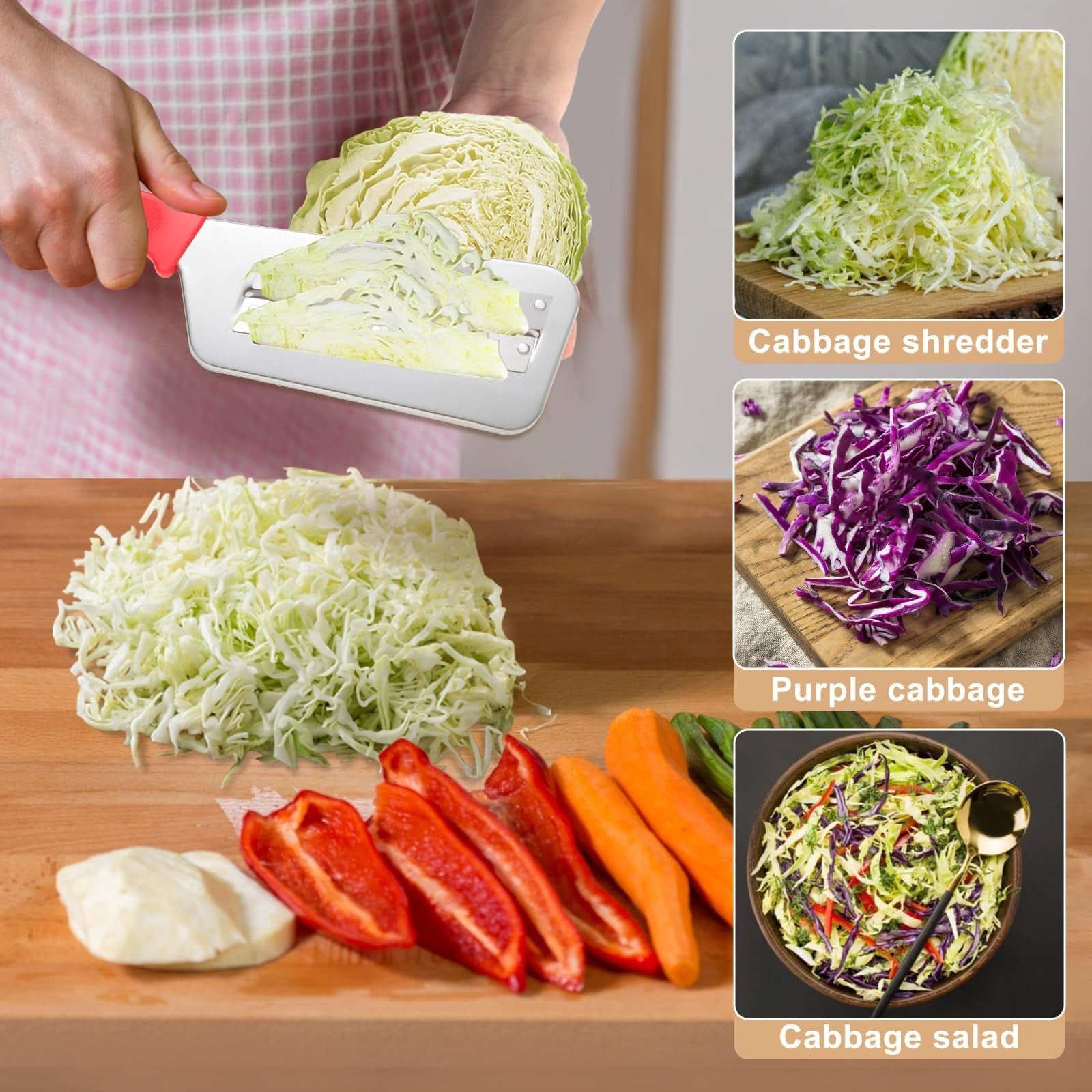 1PCS Cabbage Chopper Shredder Cutter Knife Kitchen Slicer Sauerkraut Coleslaw