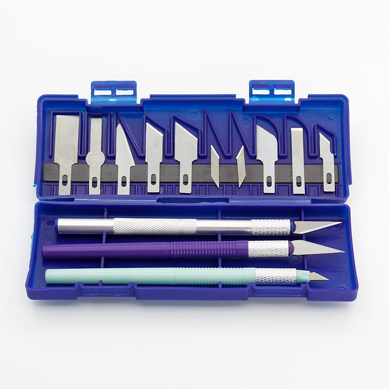13 Pcs Hobby Knife Set Craft Razor Exacto Blade Cutter Tool Precision Cutting
