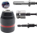 Metal Heavy Duty 1/2-20UNF 13mm Keyless Drill Chuck Hex Shank/SDS/Square Adaptor