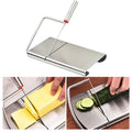 Cheese Cutter Board Stainless Steel Wire Slicer with Size Scale Kitchen Tool