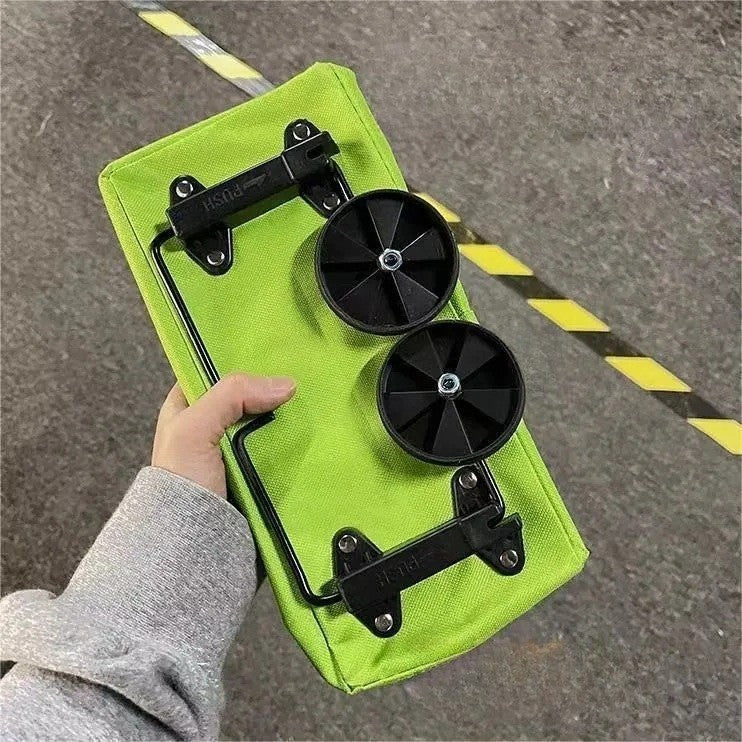 Portable Foldable Shopping Trolley With Wheels Grocery Bags Shopping Cart Tote