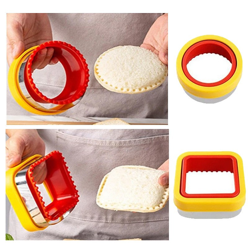US Stainless Steel Sandwich Cutter Sealer Bread Cutter Sandwich Maker Mold
