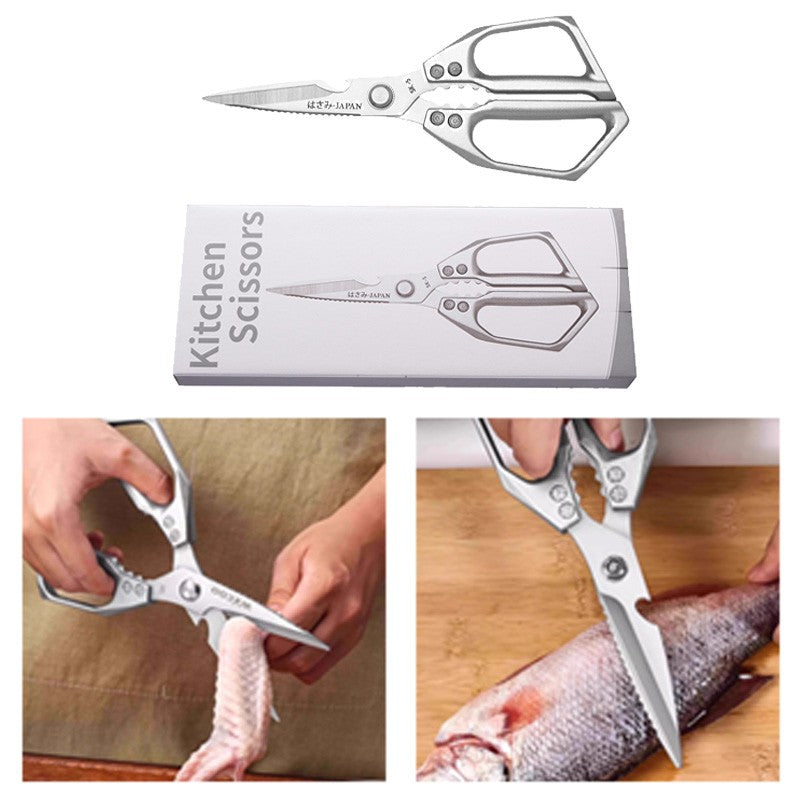 Heavy Duty Sharp Kitchen Scissors Stainless Steel Shears for Fish Chicken & BBQ