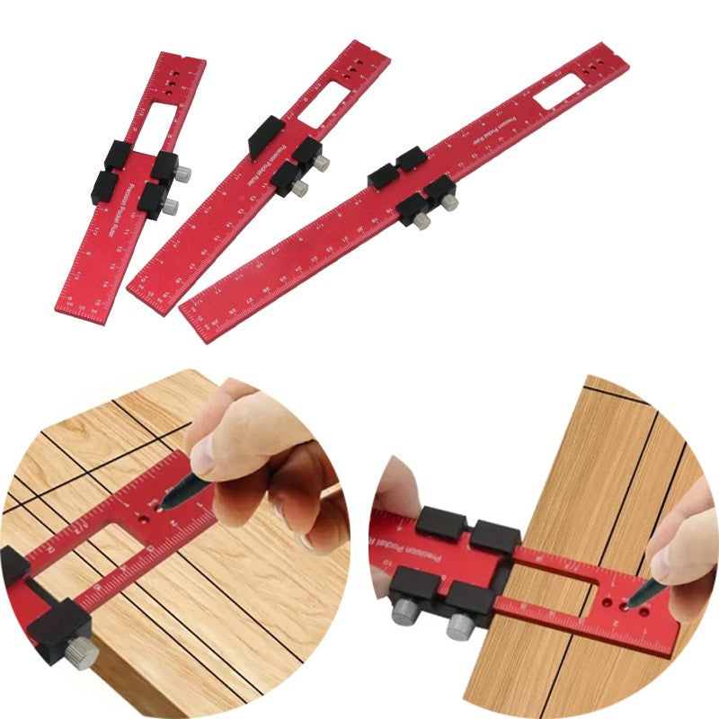 1 Pcs Woodworking Line Drawing Tools Metal Marking Ruler Scriber Gauge