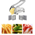Stainless Steel French Fry Cutter Potato Slicer with 4 Interchangeable Blades