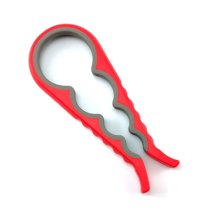 4 In 1 Jar Opener Rubber Quick Lid Bottle Cap Grip Twister Remover Kitchen Tool