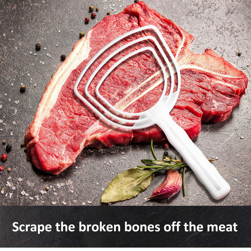Meat Bone Dust Scraper White Bone Scraper Poly Kitchen Scraper Tool 1 Pcs