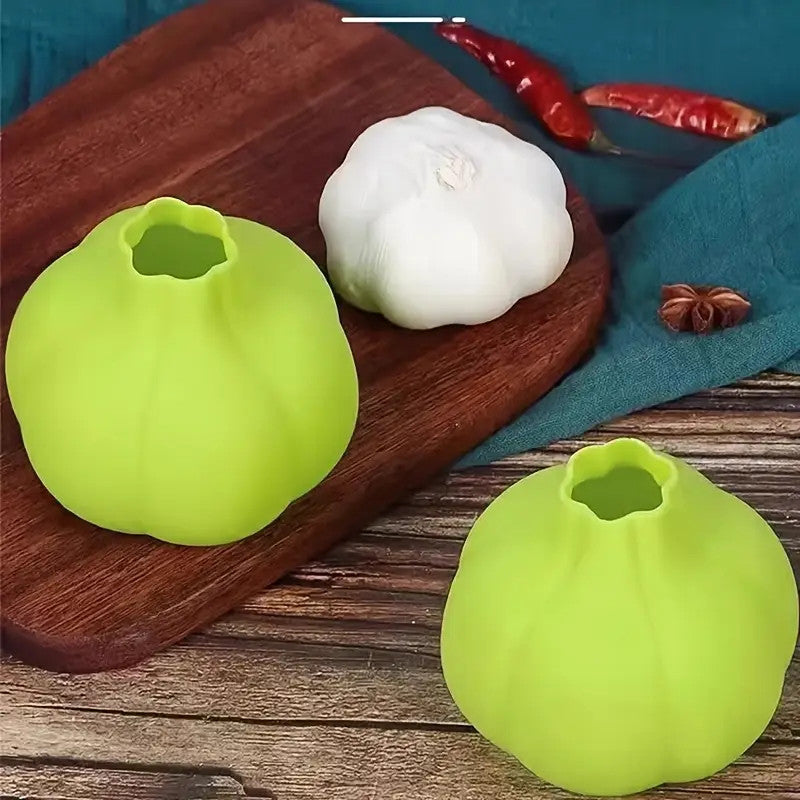 1 Pcs Silicone Manual Rolling Garlic Peeler Kitchen Tool Yello Simple Easy