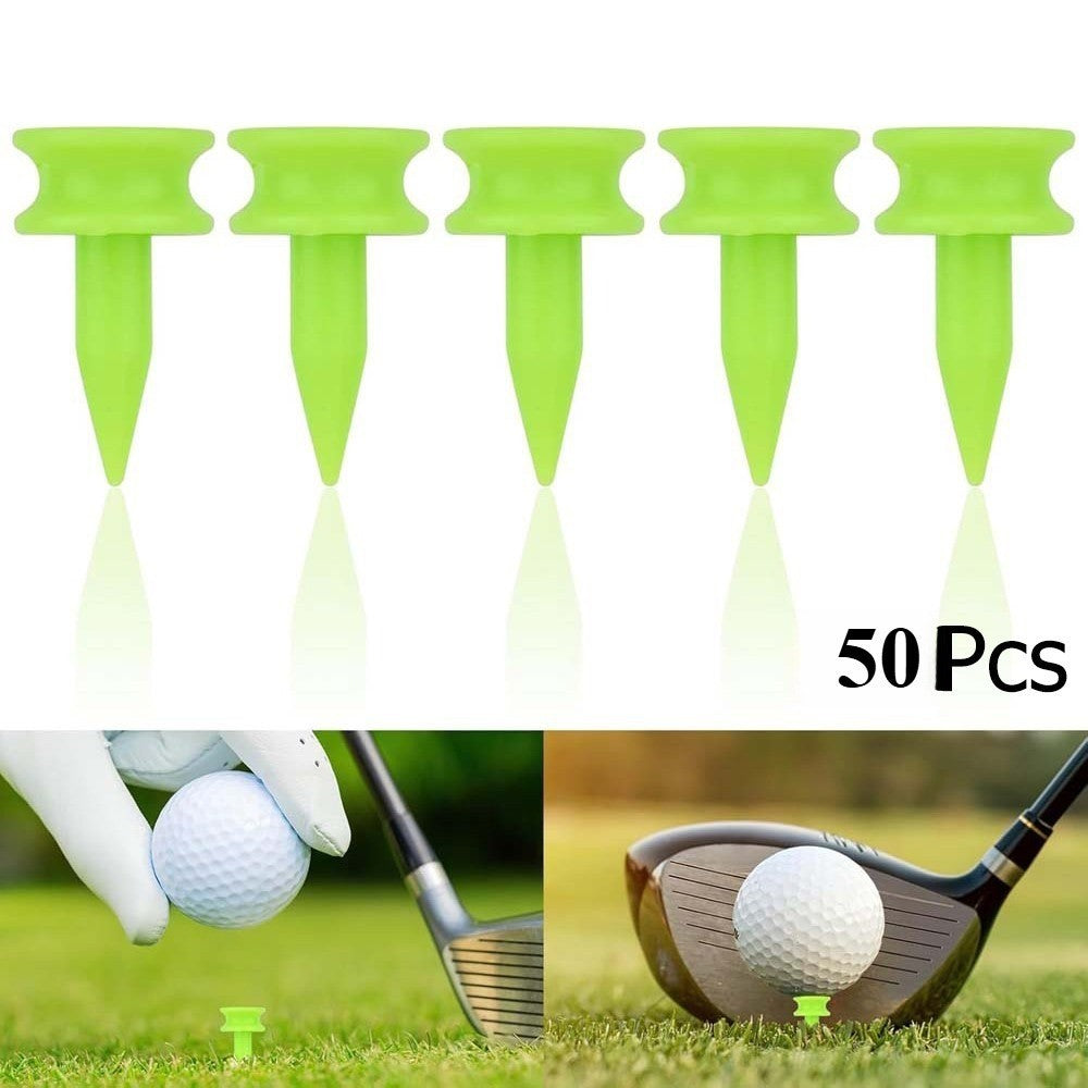 50PC Plastic Golf Tee Position-Limiting Golf Castle Tee 25mm Golf Accessories US