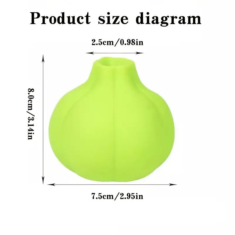 1 Pcs Silicone Manual Rolling Garlic Peeler Kitchen Tool Yello Simple Easy