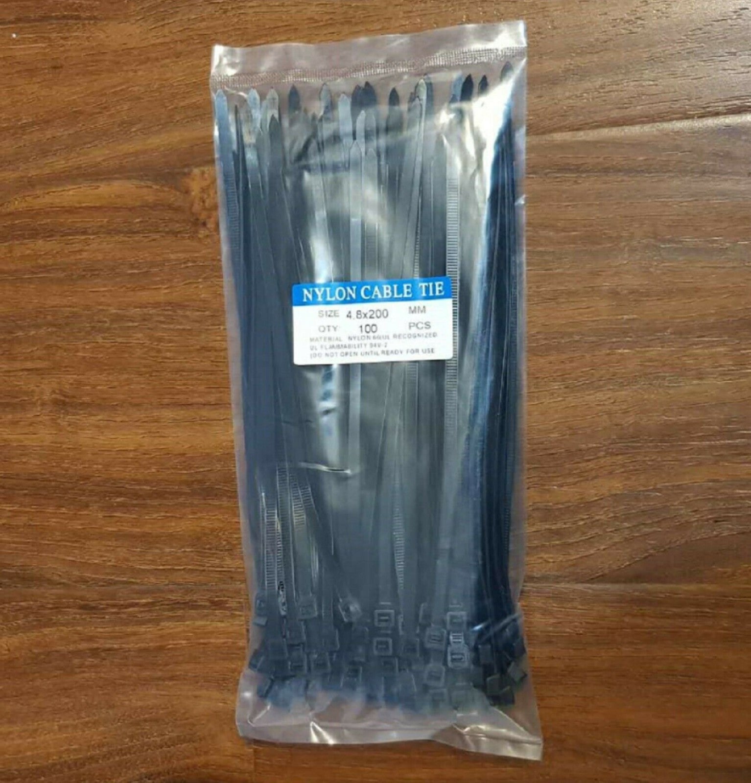 UL Nylon Cable Ties 100pc Black/White Heavy Duty UV Resistant Wire Zip Wrap