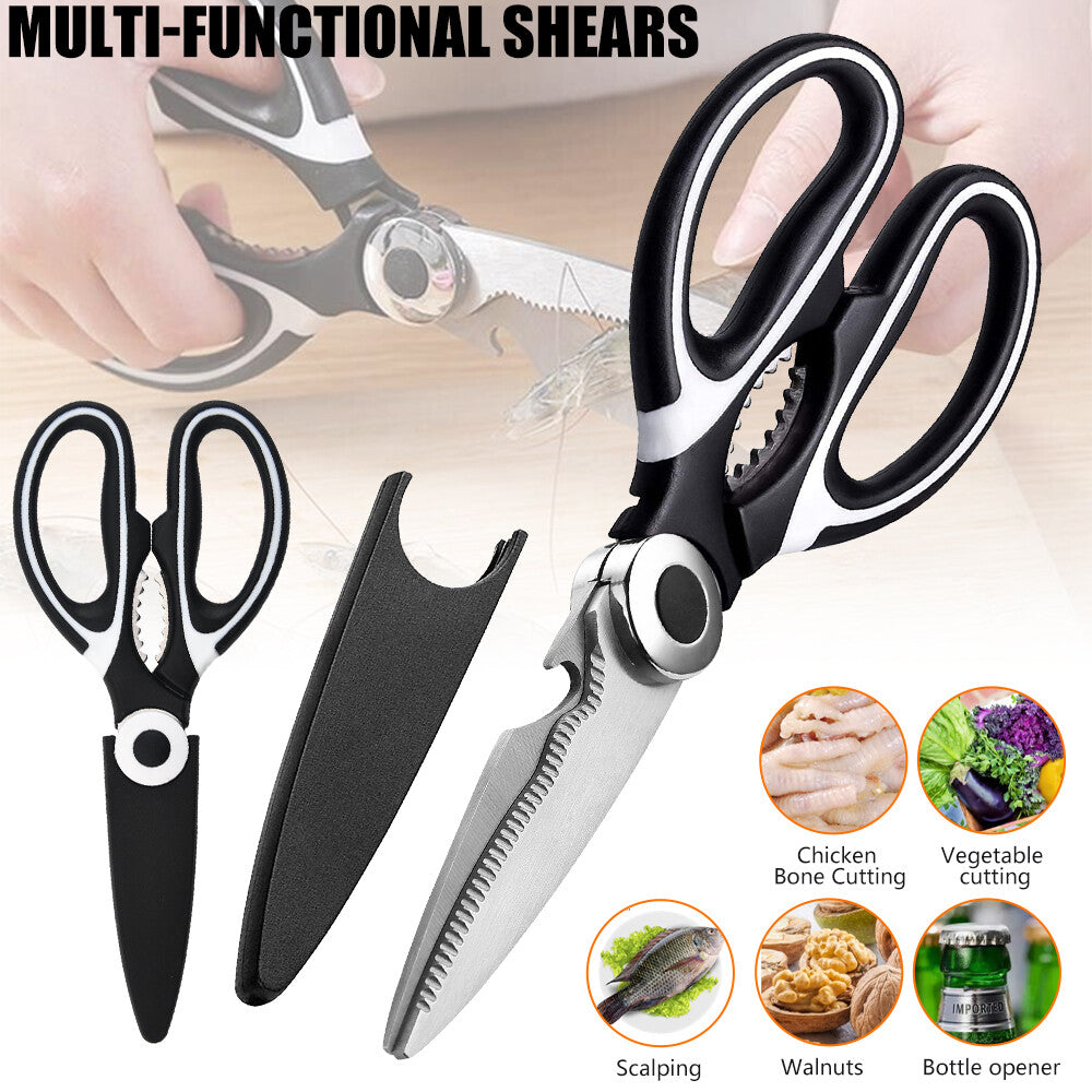 Kitchen Shears Scissors Heavy Duty Stainless Steel for Meat Fish Chicken Bones
