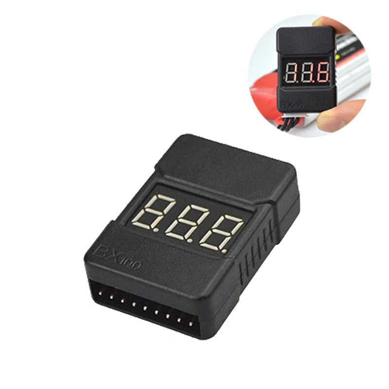 BX100 1-8S Lipo Battery Tester Low Voltage Buzzer Alarm LED Power Display Tool
