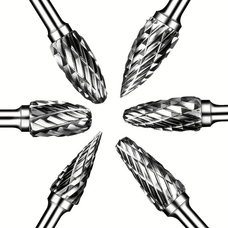 20pcs Tungsten Carbide Steel Rotary Burr Die Grinder Bit 1/8in Shank Carving Set