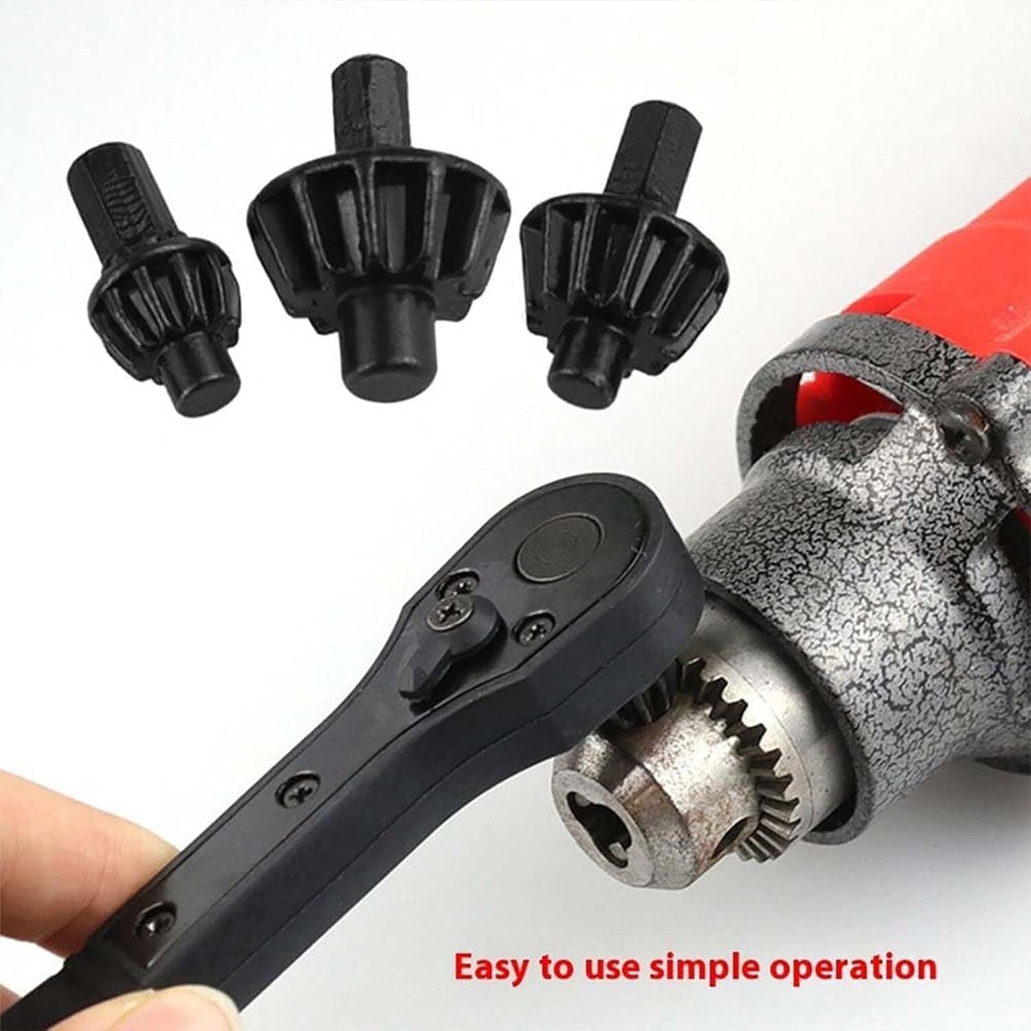 Heavy Duty 2-in-1 Drill Chuck Key Wrench Ratchet Spanner Universal Replacement