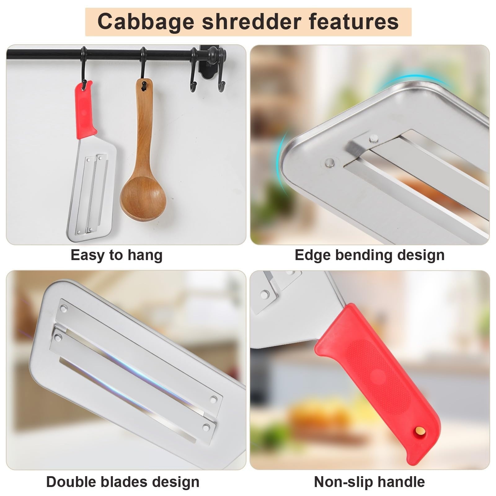 1PCS Cabbage Chopper Shredder Cutter Knife Kitchen Slicer Sauerkraut Coleslaw