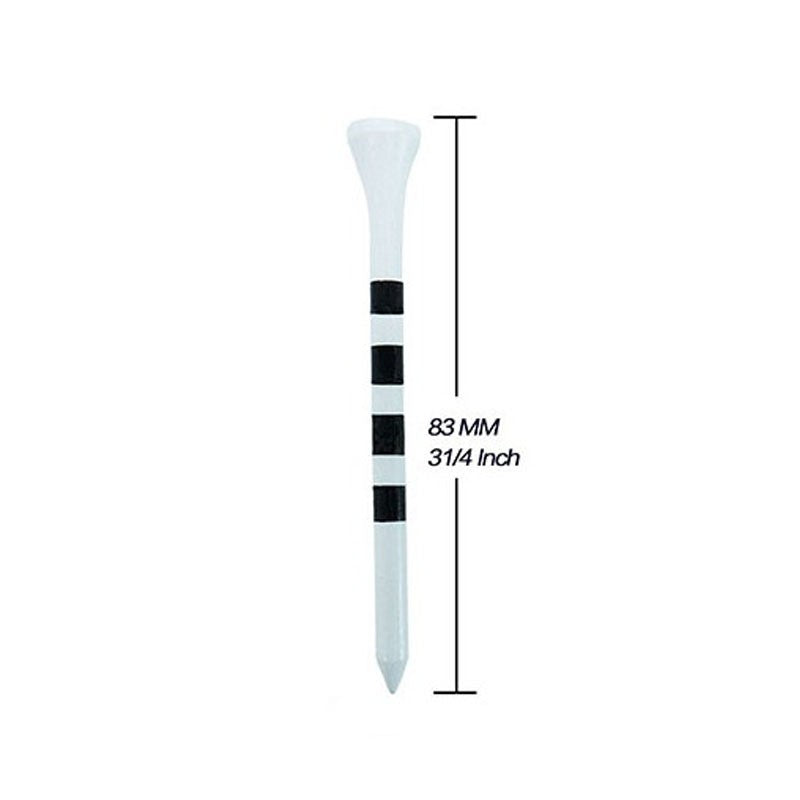 Natural Biodegradable Bamboo Golf Tees Long Length Striped Wooden Golf Ball Tees