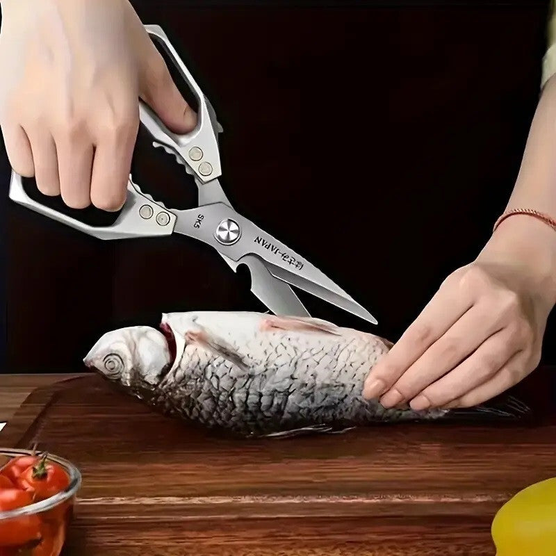 Heavy Duty Sharp Kitchen Scissors Stainless Steel Shears for Fish Chicken & BBQ