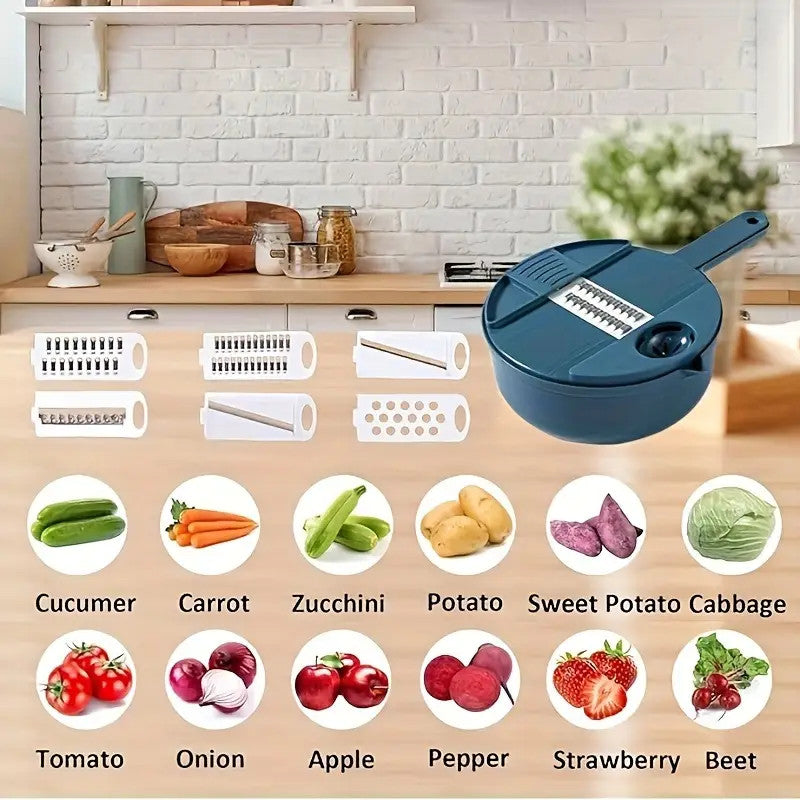 12 in 1 Safe Vegetable Chopper Multifunctional Mandoline Slicer Food Chopper