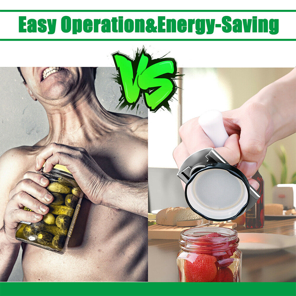 Adjustable Stainless Steel Can Opener Jar Lid Bottle Remover Easy Twist Off Grip