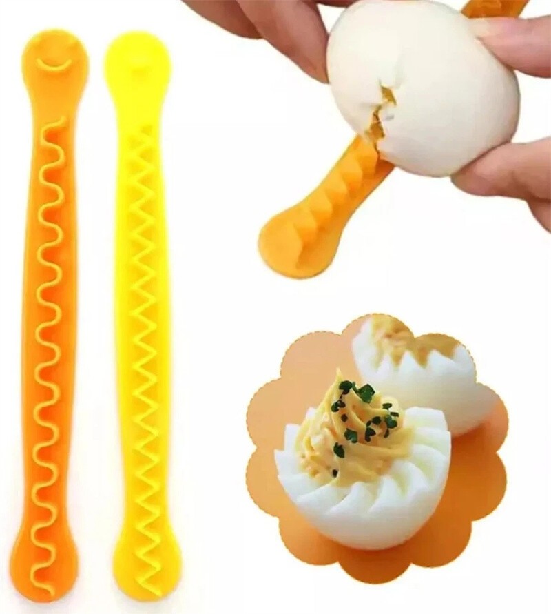 2pc Fancy Cooked Eggs Cutter Multi-Functional Household Fancy Cut Eggs Cutters