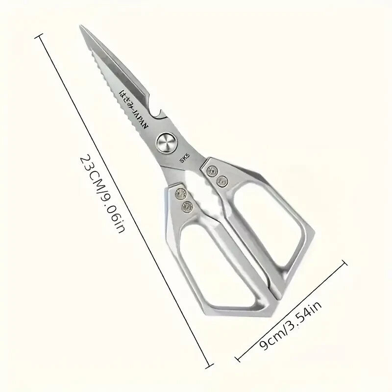 Heavy Duty Sharp Kitchen Scissors Stainless Steel Shears for Fish Chicken & BBQ