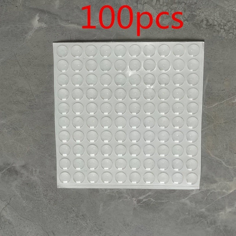 50/100Pcs Clear Self Adhesive Rubber Bumpers Cabinet Door Sound Dampening Bumper