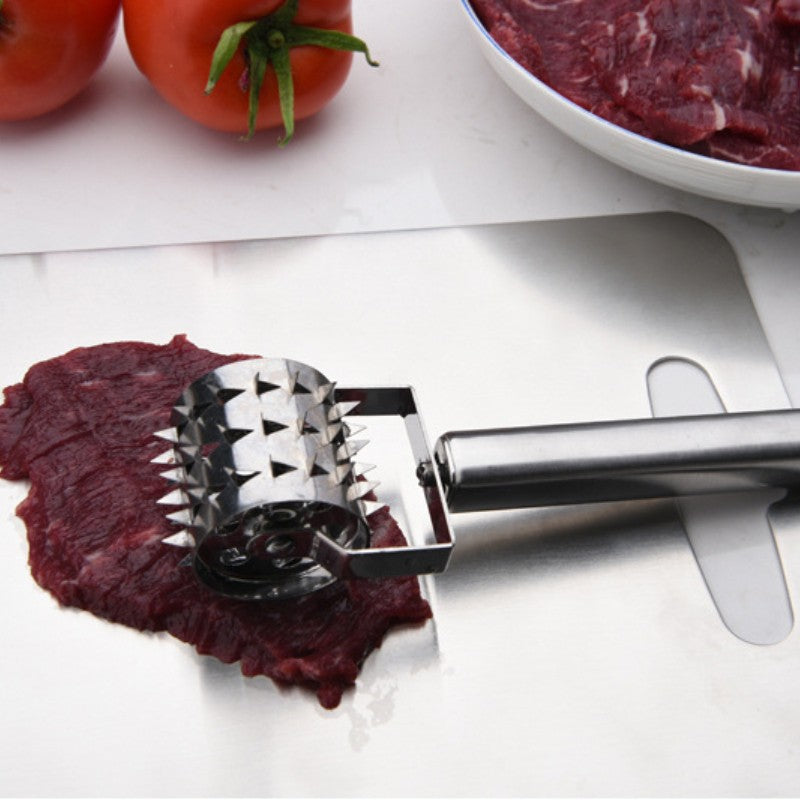 Meat Tenderizer Roller Tool Stainless Steel Hammer Mallet Steak Beef Chicken