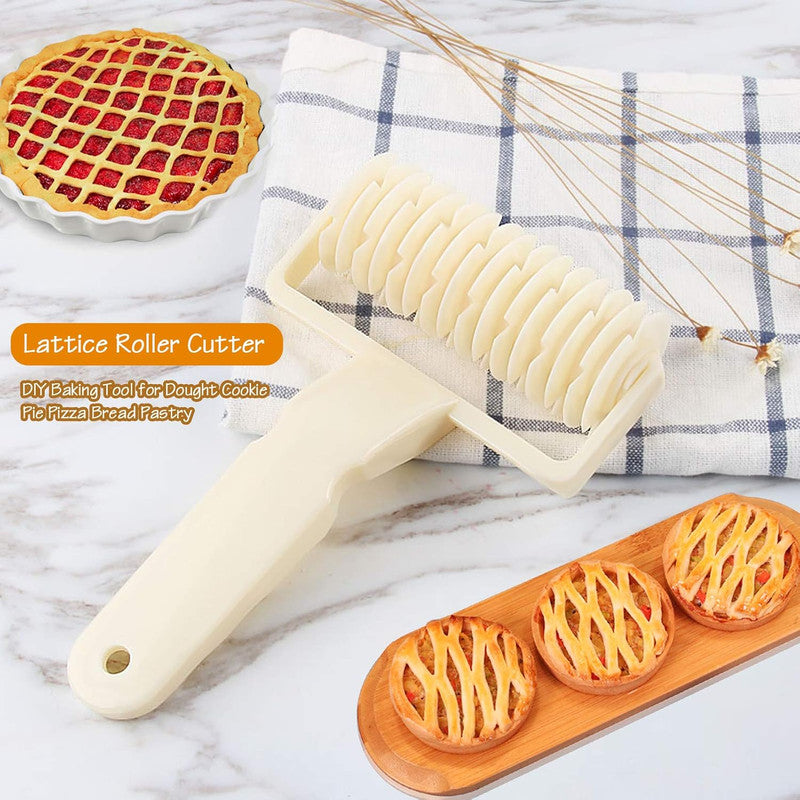 Lattice Roller Cutter Household Dough Roller for Pie Pizza Cookie Pastry Baking