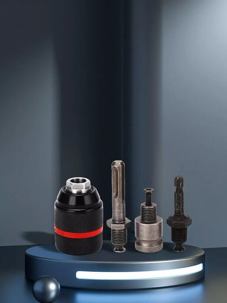 Metal Heavy Duty 1/2-20UNF 13mm Keyless Drill Chuck Hex Shank/SDS/Square Adaptor