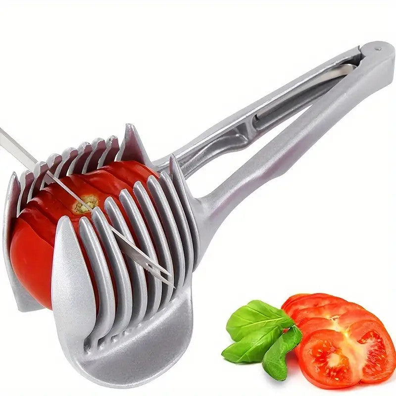 Handheld Stainless Steel Tomato Lemon Orange Slicer Kitchen Cutter Gadget Tool