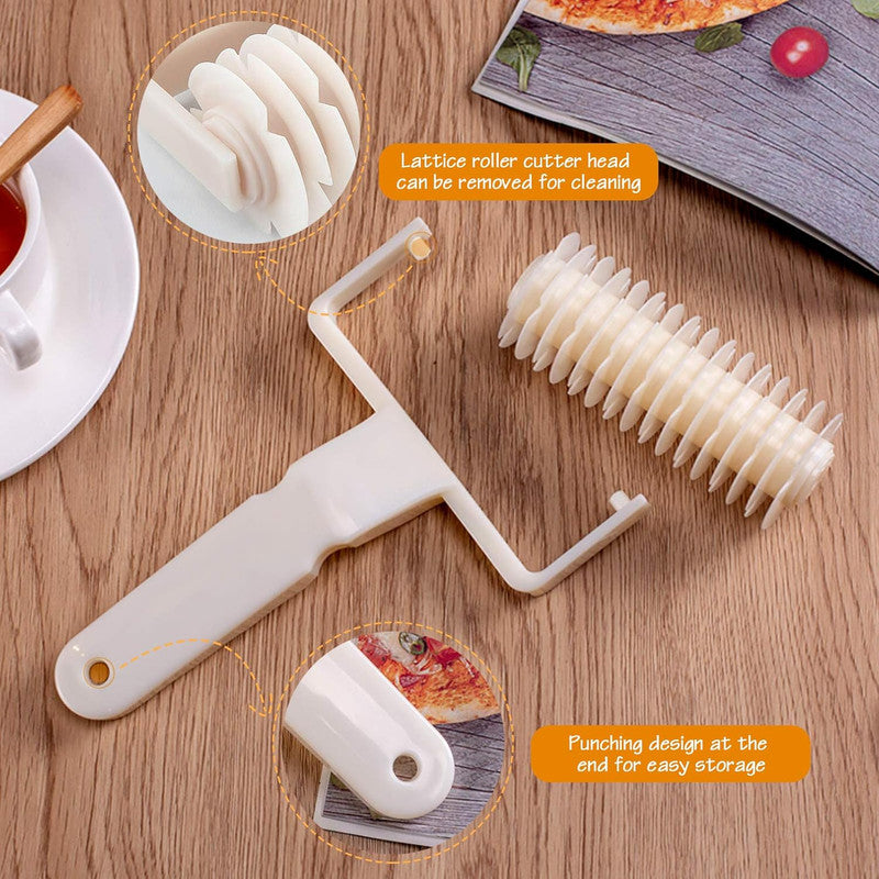 Lattice Roller Cutter Household Dough Roller for Pie Pizza Cookie Pastry Baking