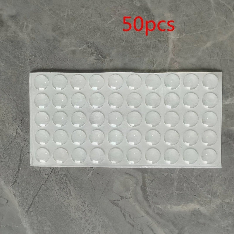 50/100Pcs Clear Self Adhesive Rubber Bumpers Cabinet Door Sound Dampening Bumper