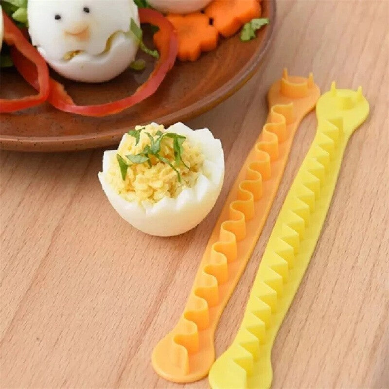 2pc Fancy Cooked Eggs Cutter Multi-Functional Household Fancy Cut Eggs Cutters