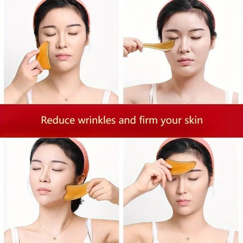 Facial Beauty Gua Sha Tool Natural Ox Horn Board Face Scraping Massage