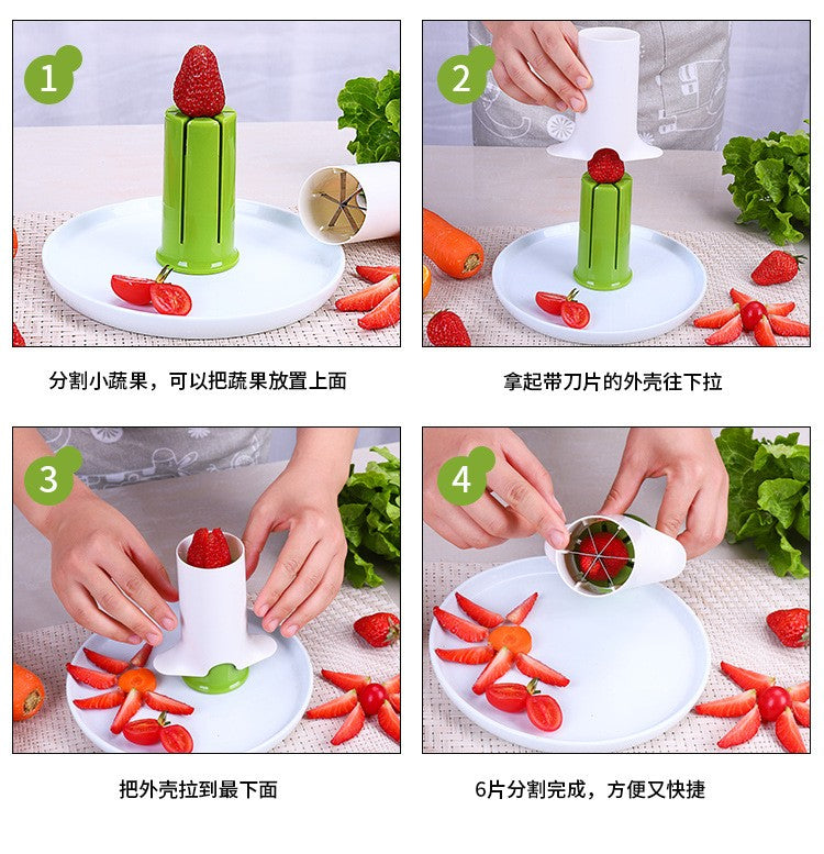 Kitchen Tool Vegetable Cutters Fruit Strawberry Slicer Cucumber Carrot Divider