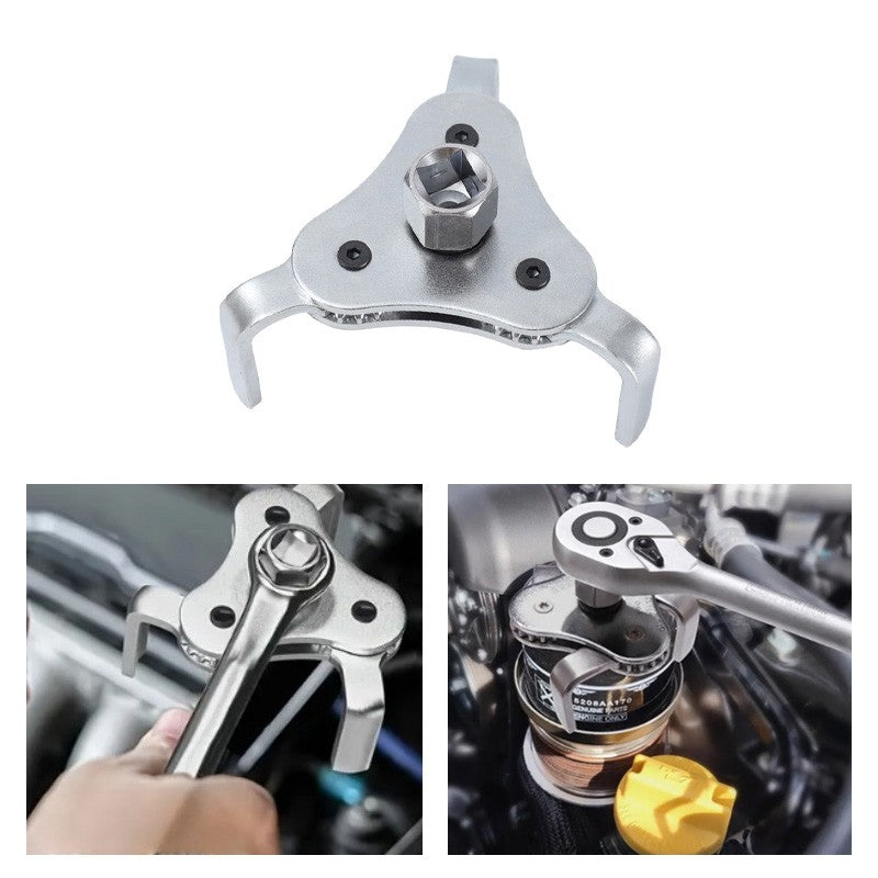 Universal 3 Jaw Fully Adjustable 2 Way Oil Filter Wrench Remover Heavy Duty Tool