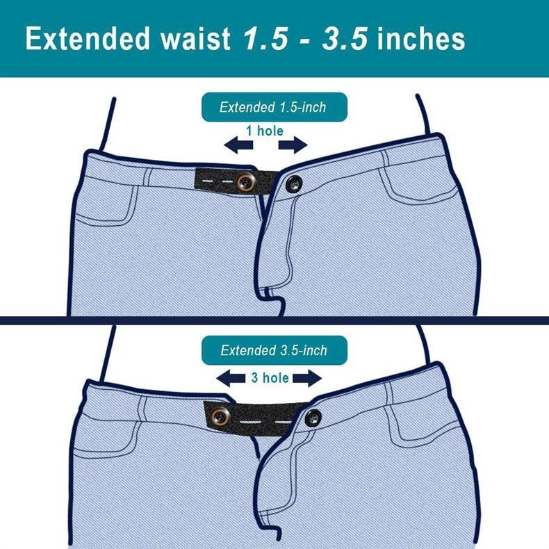 5 Pcs Elastic Waist Extender Button Pants Jeans Extender For Men Women