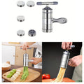 Stainless Steel Manual Pasta Maker Noodles Press Machine With 5 Noodle Molds